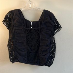 Free people crochet lace top M